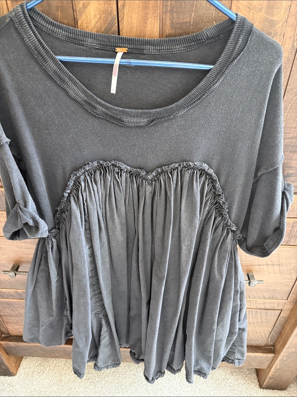 Free People Black Babydoll Mini Dress - Picture 4 of 4